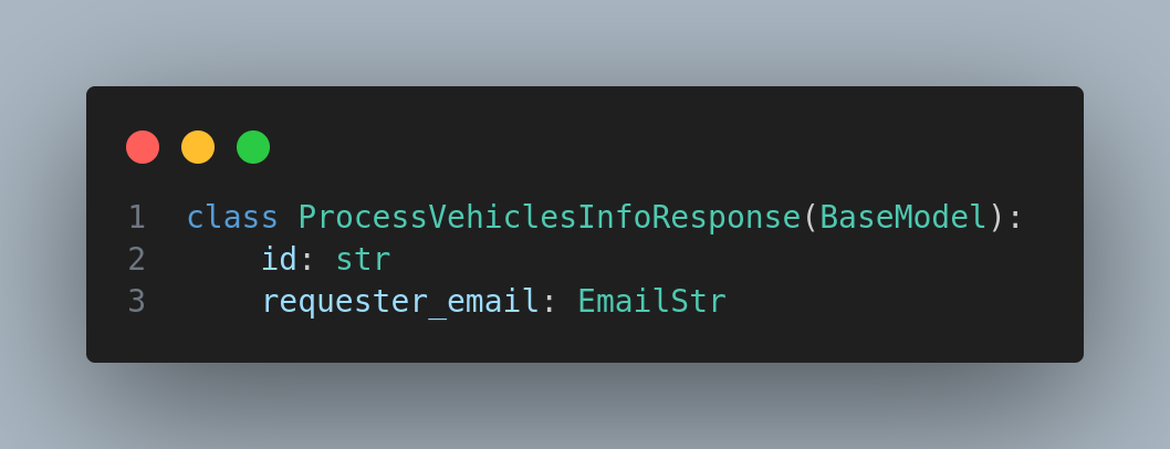 Implementação do Response do endpoint de processamento dos veículos Implementação do Response do endpoint de processamento dos veículos